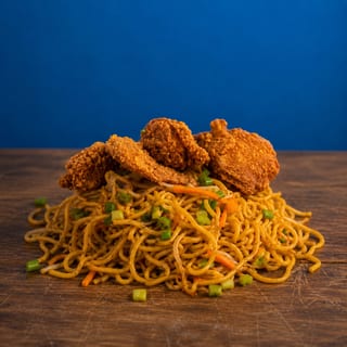 Small Vegetable  Lomein w/ 2pcs Fried Chicken
