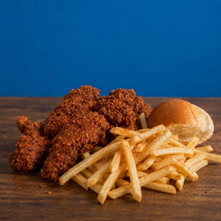 6 Pcs with Fries or Rice Wings